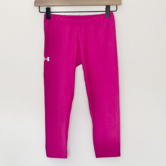 Under Armour Compression Tights Heat Gear PINK Spandex PANTS Sz Small - Picture 1 of 3